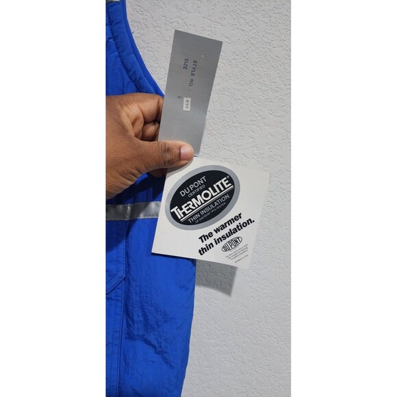 NWT VTG Deadstock MVP Corp Inc Mens L 890 Blue Thermolite DuPont Reflective Vest - Picture 4 of 14